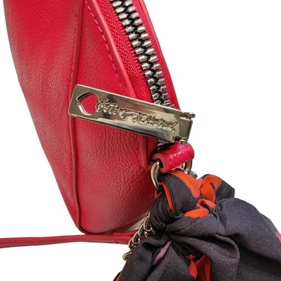 Betsey Johnson‎ Anaya Crossbody with Scarf Hot Pink - Picture 4 of 9